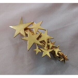 Star Cluster Gold-Tone Hair Clip Barrette